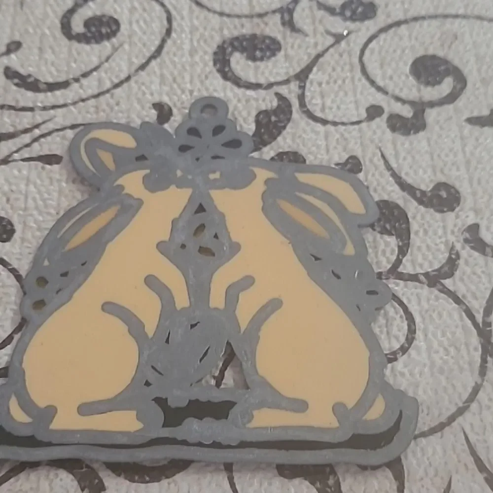Cute Cream Bunny Suncatcher